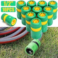 10pcs Quick Connect Adapter Fitting for 1/2 inch Garden Tap Water Hose Pipe