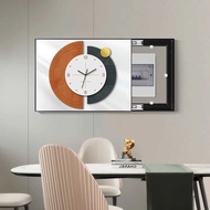 New Chinese Meter Box Modern Decorative Painting with Clock Blocking Distribution Box Wall Painting 