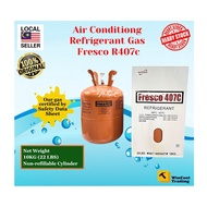FRESCO Refrigerant gas for air-conditioning/ Gas untuk aircond -Gas R407c 10KG (22 LBS)