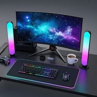 AOC RGB Smart Light Bars, Music Sync, App/Voice Control, Color-Changing LED Ambient Lamp for TV Back