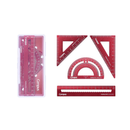 KOKUYO CAMPUS ALUMINIUM ALLOY 4 IN 1 RULER SET