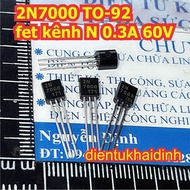 20pcs 2N7000 N7000 7000 TO-92 N-channel mosfet 0.3A 60V kde0192