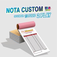 CUSTOM NOTE 1/ 3 2 Ply Free Design bebas Your Own Name Y&H Yudha graffiti