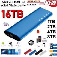 New Portable High Speed 16TB  8TB 4TB 2TB   M.2 SSD External Hard Disk for Mobile Phone or Computer