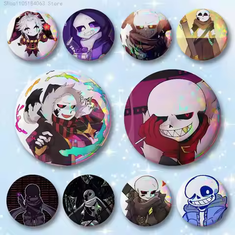 Fell Ink Sans U-Undertale AU Badges 25 32 44 58 75 mm Round Cosplay Pin Bag Decor Fans Collect Frien