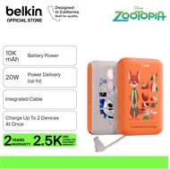 Belkin BPB021qcOG-DY Disney Zootopia BoostCharge Power Bank 10K with Integrated Cable (iphoneUSB-C d