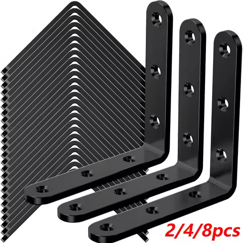 2/4/8pcs Metal L-Shape Brackets, 100mmx100mm 90 Degree l Bracket Corner Braces Right Angle Mounts fo
