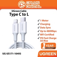 UGreen C to L, A to L Cable 1m 1.5m 2m Aluminium Shell Braided Rubber Shell ABS MF1 Fast Charge
