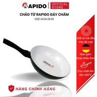 Rapido Non-Stick Magnetic Pan, Stone Stir-Fry Pan size 24-30cm Using Induction Hob, gas, Infrared,