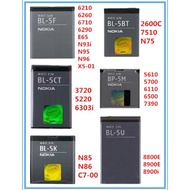 NOKIA BATTERY BL-5BT/BL-5CT/BL-5F/BL-5M/BL-5K/BL-5U/BL-5J   AAA  And Original Battery