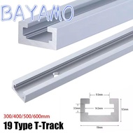 BAYAMO 1Pcs T-Track, Slide Guide Rail 300-600mm T-Slot Track, 19 Type 19x9.5mm Aluminium Alloy T Sli