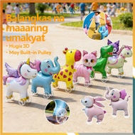 Cozyland Cartoon Animal Foil Balloon Animal Walking Balloon Kids Birthday Outdoor Toy with Wheels Wa