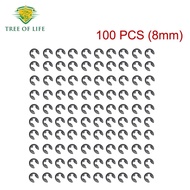 50/100X 8MM Turbocharger Actuator Wastegate Circlip C Clip for Garrett T3/34/38/04B/04E Car Engines 