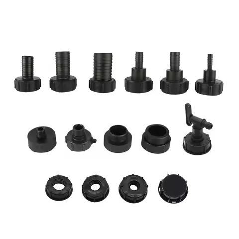 S60 Coarse Thread to 1/2" 3/4" 1" 1.25" 1.5" 2" Interface IBC Tank Adapter Valve Drain Connector Sup