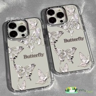 FOR iPhone11 13 Case Iphone 14 15 12 pro Max 7 8 14 15 Plus X XR XS Butterfly Advanced Version Metal