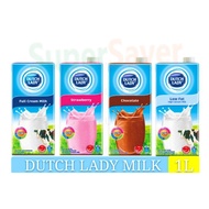DUTCH LADY MILK 1L (Full Cream / Low Fat / Strawberry / Chocolate) Susu Dutch Lady
