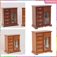 [WishshopeelqMY] Wood Jewelry Box with Mirror with Door Jewelry Chest Mother 's Day Gift