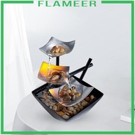 [Flameer] Small Relaxation Tabletop Fountain USB Water Feature Illuminated with Light for Indoor Office Home Feng Shui Decor Ornament