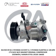 KIA RIO 09 K2/HY ACCENT 11/ HY ELANTRA 11 10S 6PK CTV 4LEG W/O MAGNET ORI COMPRESSOR 97701-1R100