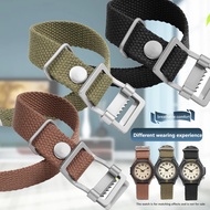 Vintage One-piece Canvas Watch Strap For Casio Forester  FT-500WC-3B/5B/1B AW-80V W-89H Knitted Nylo