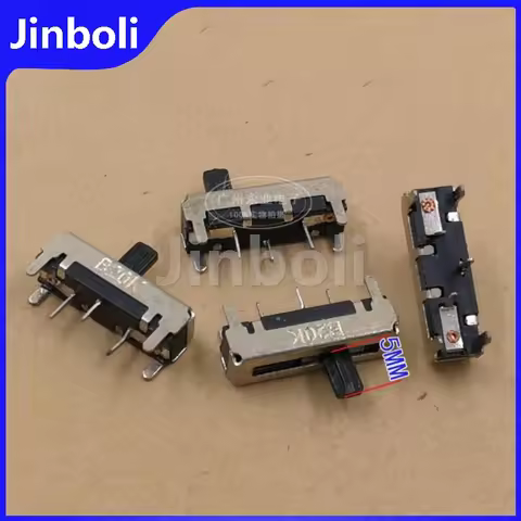 5PCS C100N 18MM Straight Slide Potentiometer B1K B10K B20K B50K Single Mixer Fader 1K 10K 20K 50K Oh