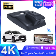 VIBPQ For Toyota Corolla Cross 2022 Front and Rear 4K Dash Cam for Car Camera Recorder Dashcam WIFI Car Dvr Recording Devices APVIB