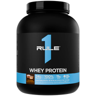 Rule 1 R1 Whey Blend Chocolate Fudge - 5 lbs Powder - 24g 3 Protein Sources + 5g BCAAs - 65 Servings