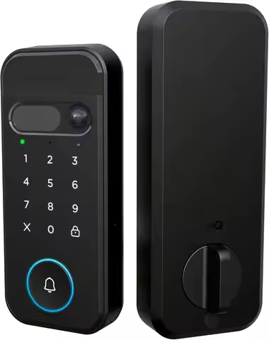 3-in-1 Smart Lock with 2K Video Doorbell Camera, Face & Fingerprint Access, App Control, Night Visio