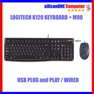 Logitech Keyboard Mouse K120 + M90