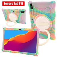 360° Degree Rotating for Lenovo Tab P11 Tablet Case Soft Silicon Shockproof Cover for Xiaoxin Tab P11 J606 Tab Stand Protective Shell