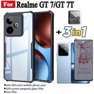 3 in 1 Realme GT 7 5G Shockproof Phone Case for Realme GT 7T C75 C75X C73 C71 Anti Spy Soft Ceramic 
