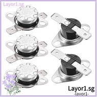 LAYOR1 5pcs Temperature Switch, KSD301 N.C Adjust Thermostat, Portable Normally Closed Snap Disc 120°C/248°F Temperature Controller
