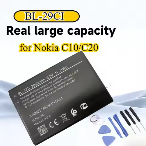 New BL-29CI Battery for Nokia C10/C20 - 3.8V 2950mAh Li-Polymer Long Lasting Replacement Phone Batte