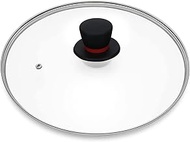 FOLI Tempered Glass Lid (12 Inch) with Steam Vent-Compatible with Lodge 12 Inch Cast Iron Skillets a