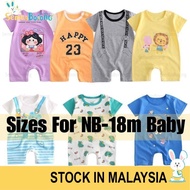 (0-18m) Newborn Baby Romper Cotton Short Sleeve Jumpsuit Bodysuit Baby One Piece Baju Murah 0580