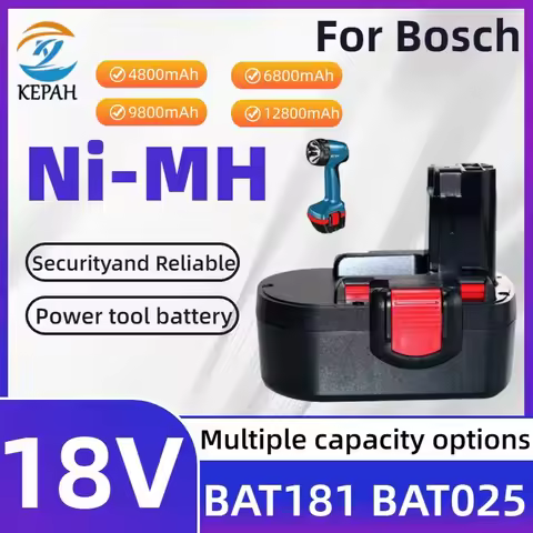 Ni-MH Rechargeable Battery 18V 9.8mAh For Bosch Power tool battery Remplacement BAT025 BAT026 BAT160