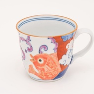 Arita ware Arita-Yaki pottery cups mugs Fish Japanese pattern 1piece made JAPAN