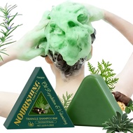 Hoegoa Herbal Cypress Leaf Scalp Care Shampoo, Can Be Used for 150 Days, Triangle Easy to Grab, Clea