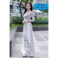 Outstanding and Youthful, Luxurious Black Rose Ao Dai