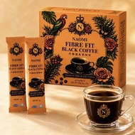 NAOMI Fibre Fit Black Coffee with Dietary Fibre | No Added Milk Powder & White Sugar | 20 Sachets