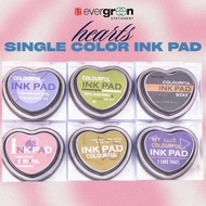 [SG] Single Colour Heart Shaped Ink Pad (Assorted Colours) [Evergreen Stationary]