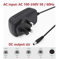 UK Plug AC To DC Power Adapter 6V 1A 2A AC Power Supply Transformer Adapter Converter Wall Charger