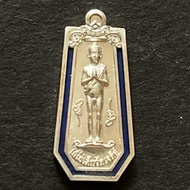 泰国佛牌💯爱凯AIKAI,Wat Chedi, Chalong, Sichon District, Nakhon Si Thammarat . No 10465 ,Silver (longya blu