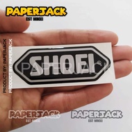Flexible Embossed Shoei Sticker Size 3cm x 8cm