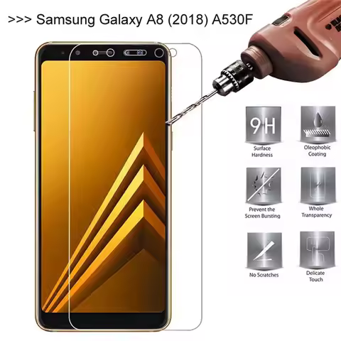 2.5D Tempered Glass For Samsung Galaxy A8 2018 Protective Film 9H Explosion-proof LCD Screen Protect