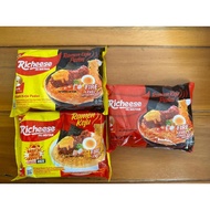 Nabati Richesse Instant Noodles Ramen Cheese Fire level 0 Spicy Cheese Ramen Level 3 Level 5 Ultimat