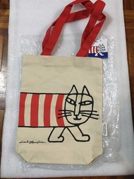 【北歐Lisa Larson】 MlKEY貓插畫帆布袋設計款側背包
