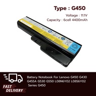 แบตเตอรี่ Lenovo G450 G430 G455A G530 G550 L08O6C02 L08S6C02 LO806D01 L08L6C02 L08S6D02 L08L6Y02 L08