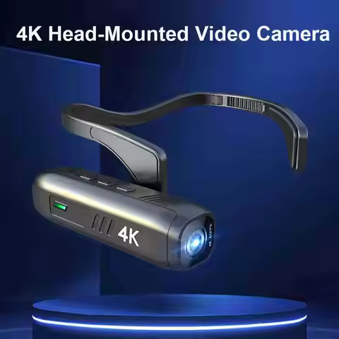 wearable video camera 4k video camera camcorder Head Mounted Camera 4K 30FPS Anti Shake and 120° Wid