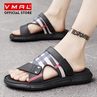 VMAL รองเท้าแตะแฟชั่นระบายอากาศได้กันลื่นสำหรับกลางแจ้งใหม่ฤดูร้อนรองเท้ากีฬาสะดวกสบายผู้ชายรองเท้าแ